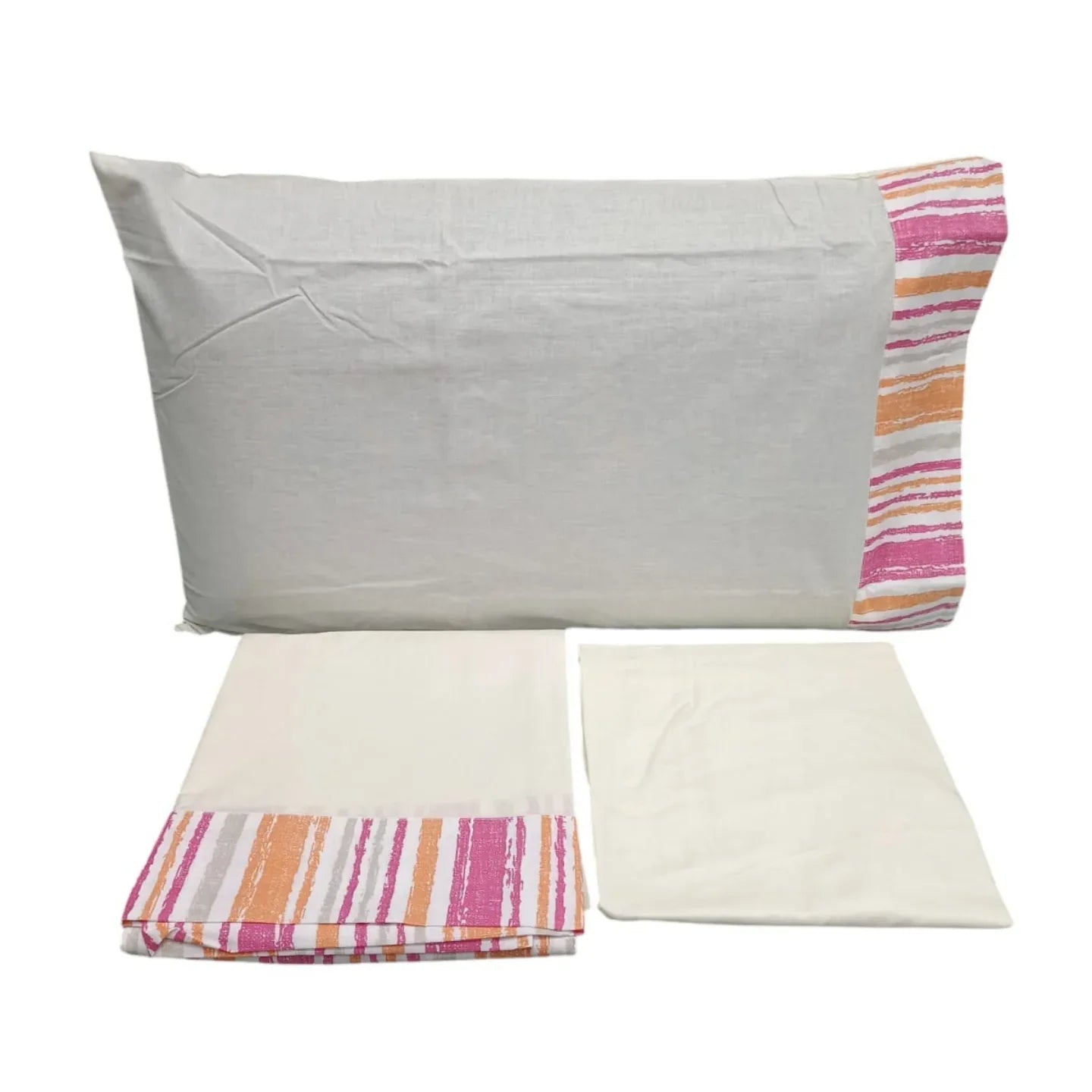 Completo Lenzuola Matrimoniale Papalina LEM145 in Puro Cotone – Made in Italy - The King Luxury