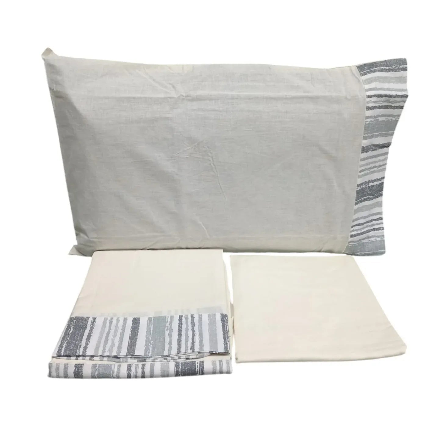 Completo Lenzuola Matrimoniale Papalina LEM145 in Puro Cotone – Made in Italy - The King Luxury