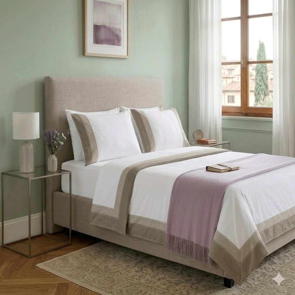 Completo Lenzuola Matrimoniale Vomero in Cotone Maestri Cotonieri - The King Luxury