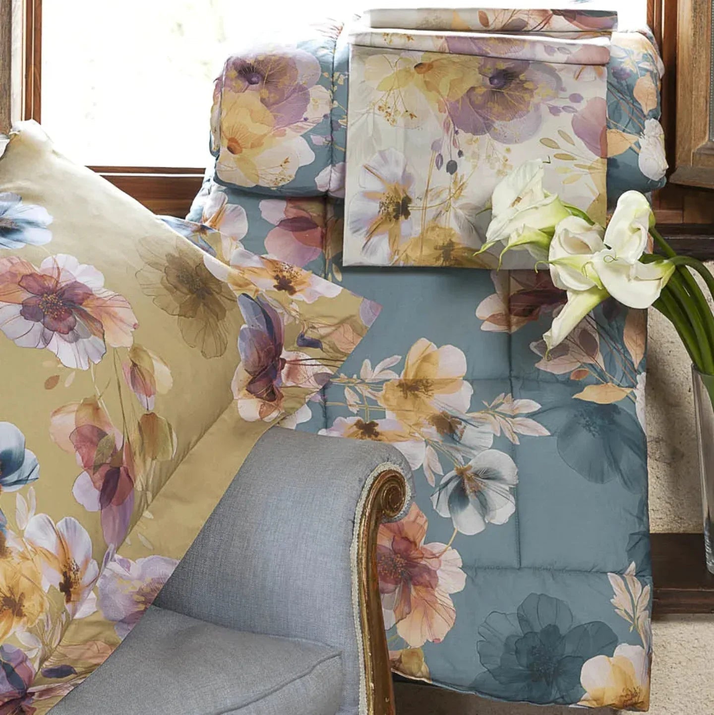 Completo Lenzuola Matrimoniale Yumi in Percalle 200TC – Tessitura Randi - The King Luxury