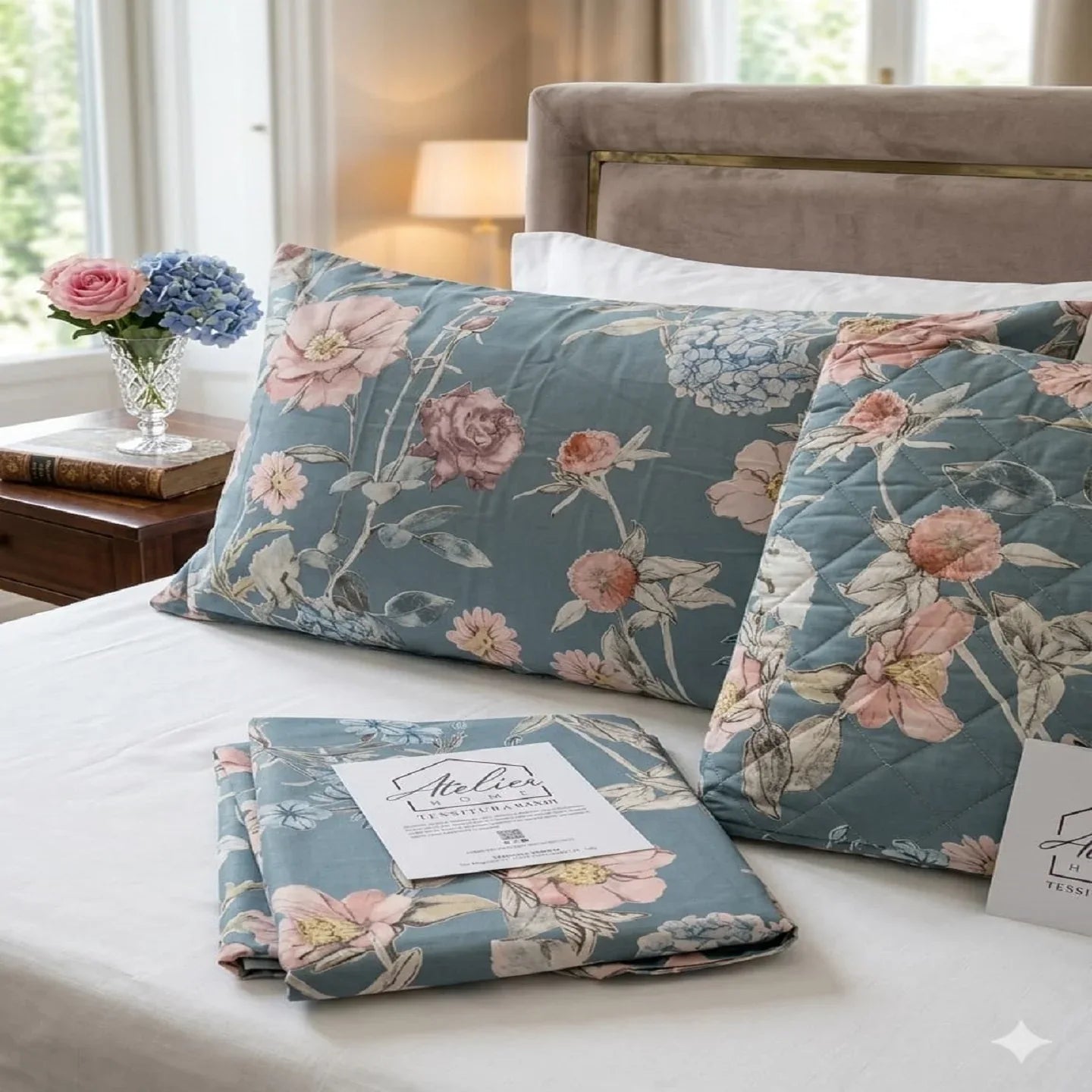 Completo Lenzuola Tessitura Randi Atelier 38 Matrimoniale Percalle di Cotone - The King Luxury