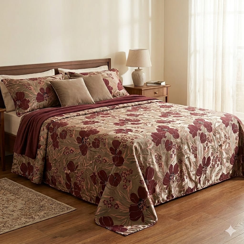 Copriletto Matrimoniale Alexander Tuscany Home Lurex – Jacquard 260x260 cm - The King Luxury