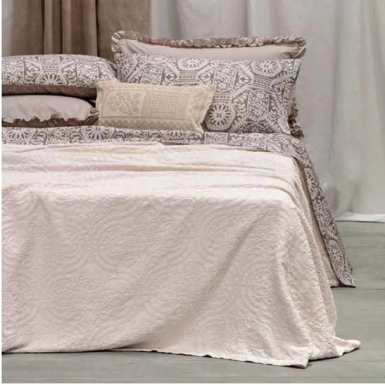 Copriletto Matrimoniale Riviera Delfi in Cotone Jacquard - The King Luxury