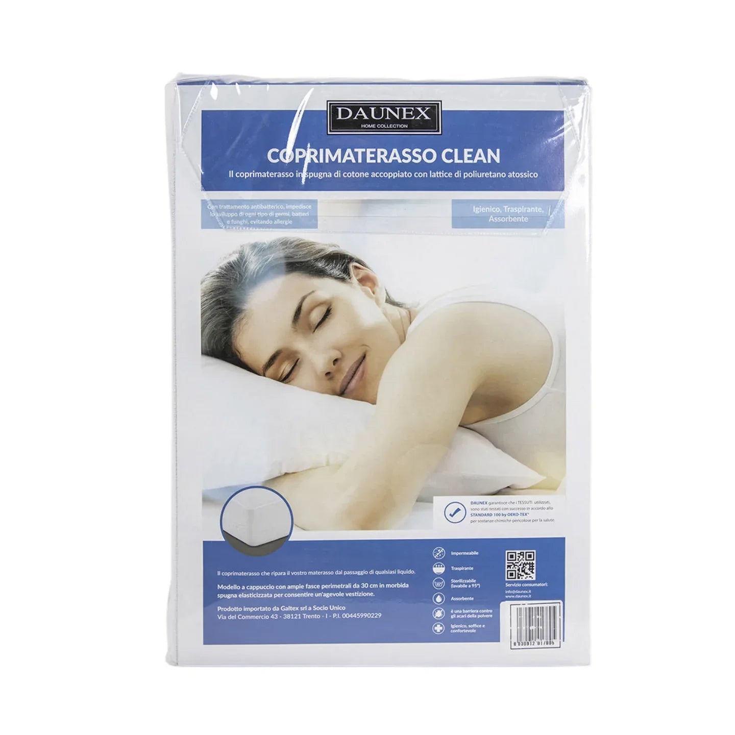 Coprimaterasso Daunex Clean 120×200+30 cm – 1 Piazza e Mezza Impermeabile - The King Luxury