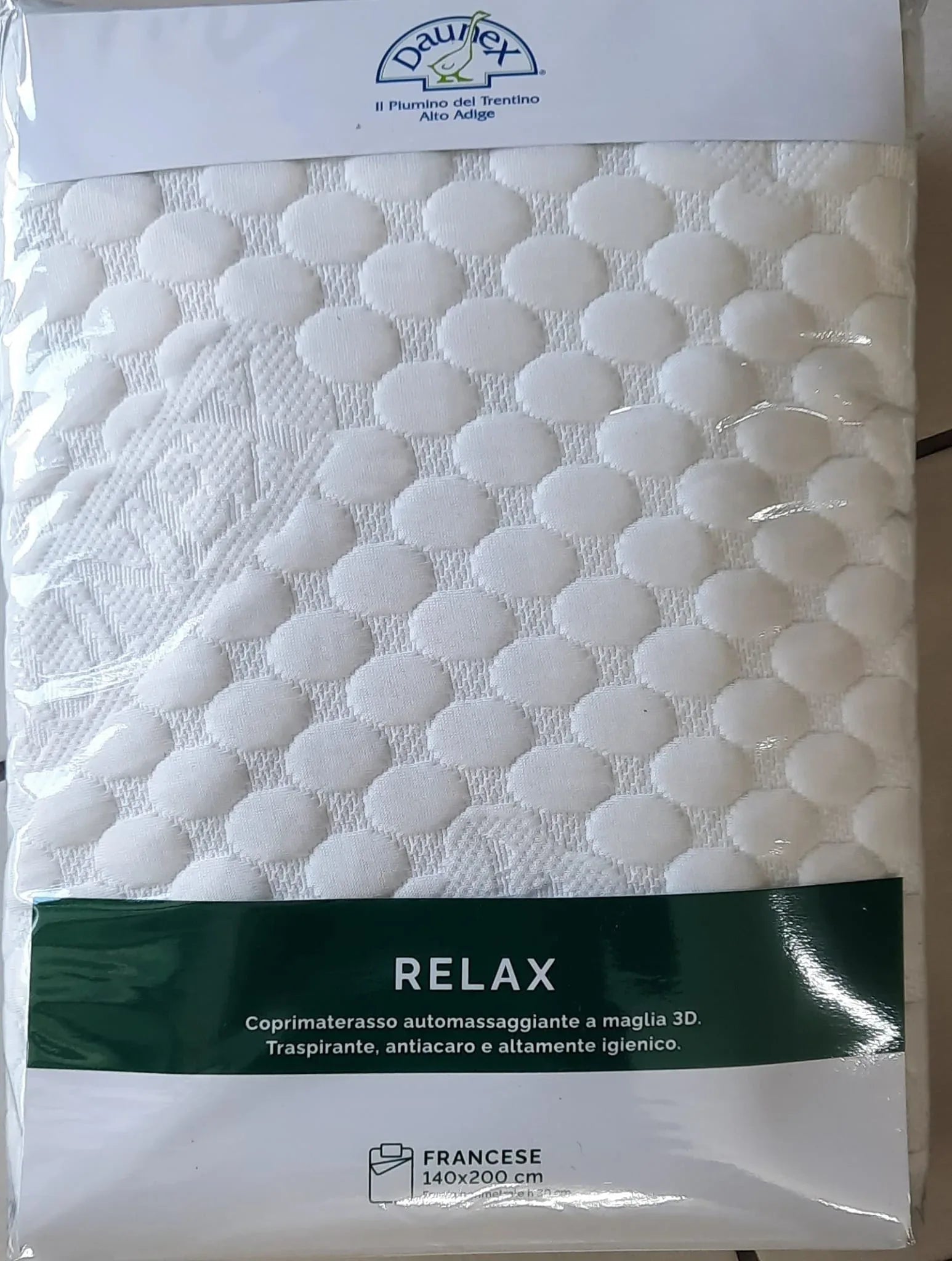 Coprimaterasso Daunex Relax Francese 140x200 + 30 cm - The King Luxury