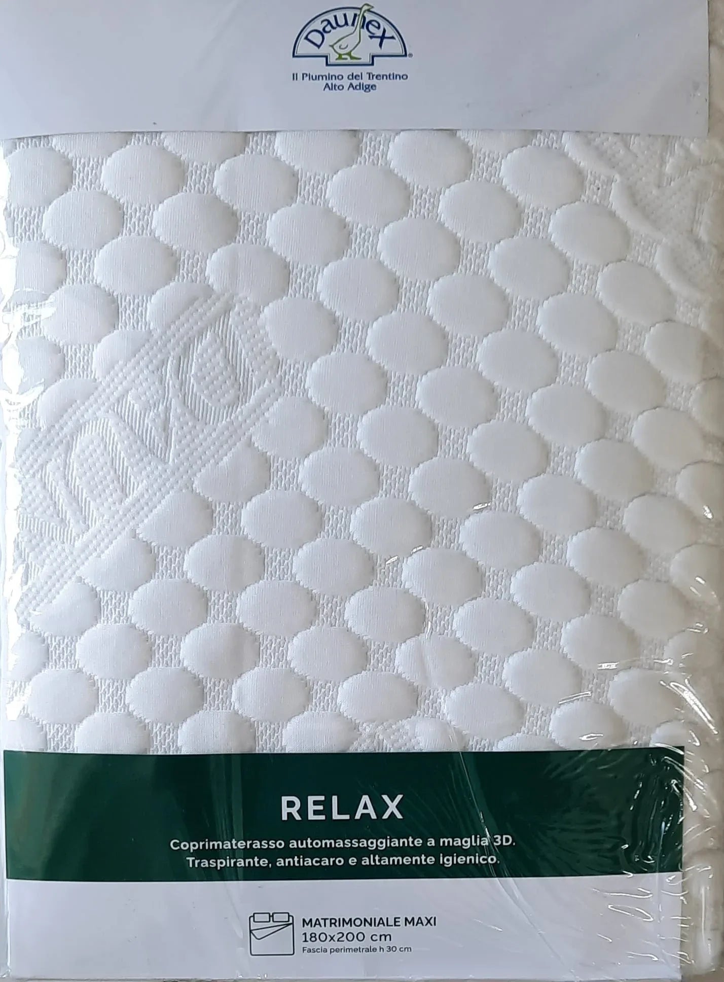 Coprimaterasso Daunex Relax Matrimoniale 180x200 + 30 cm - The King Luxury