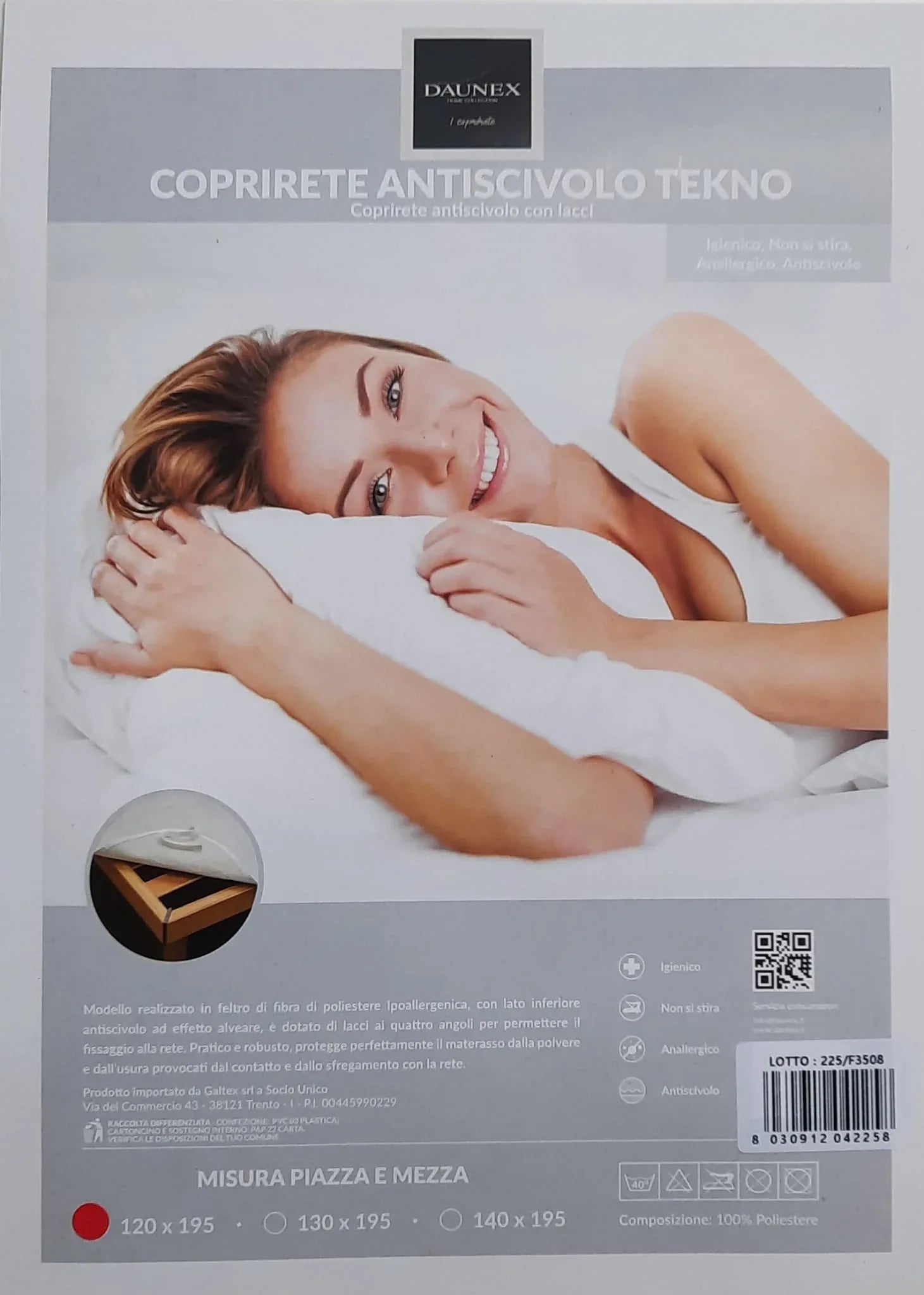 Coprirete Daunex Tekno 120x195 cm Una Piazza e Mezza - The King Luxury