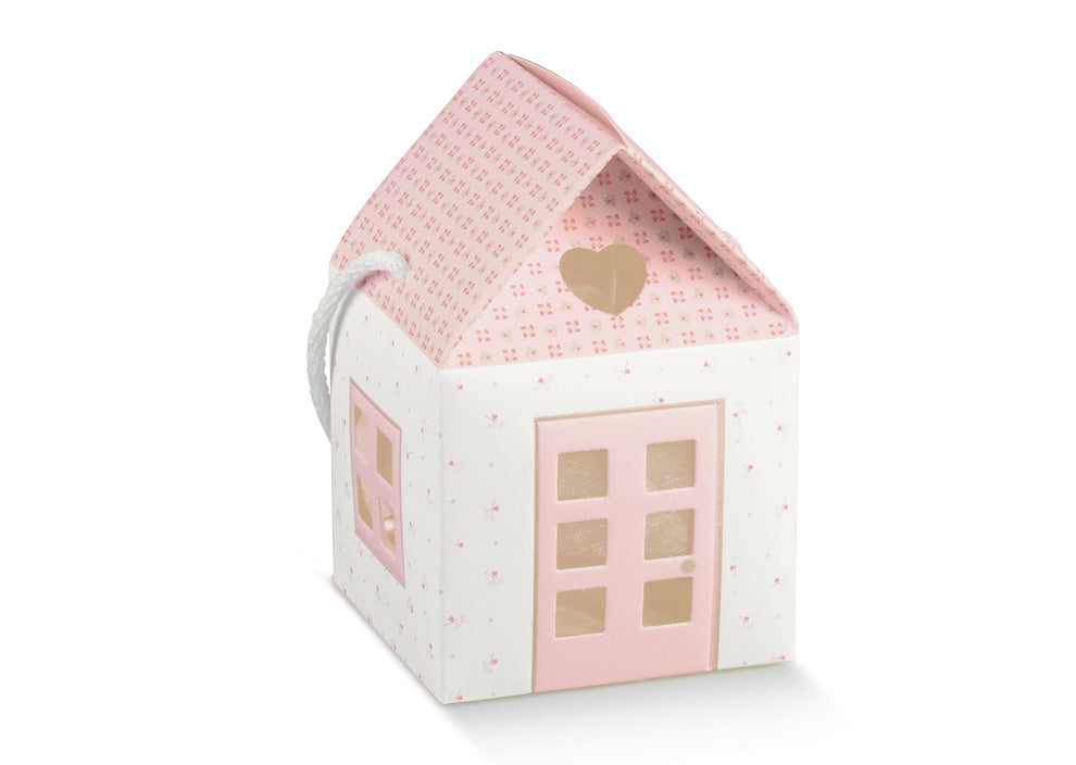 Scatolina Nascita Bimba Casetta Florentina Bloom Rosa