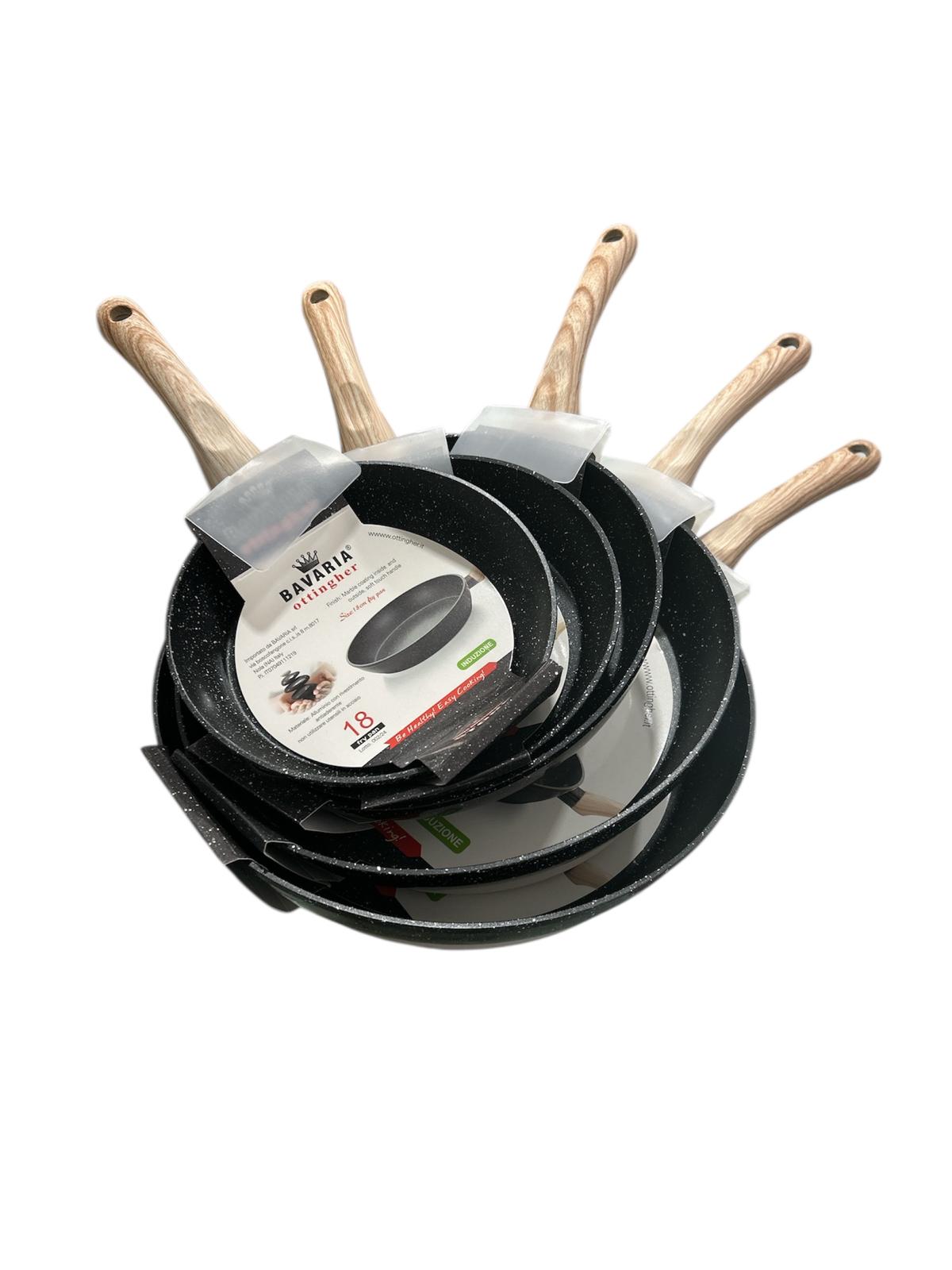 Set Padelle 5 Pezzi Le Magnifiche Cuore di Pietra – Antiaderenti con Fondo a Induzione Professional