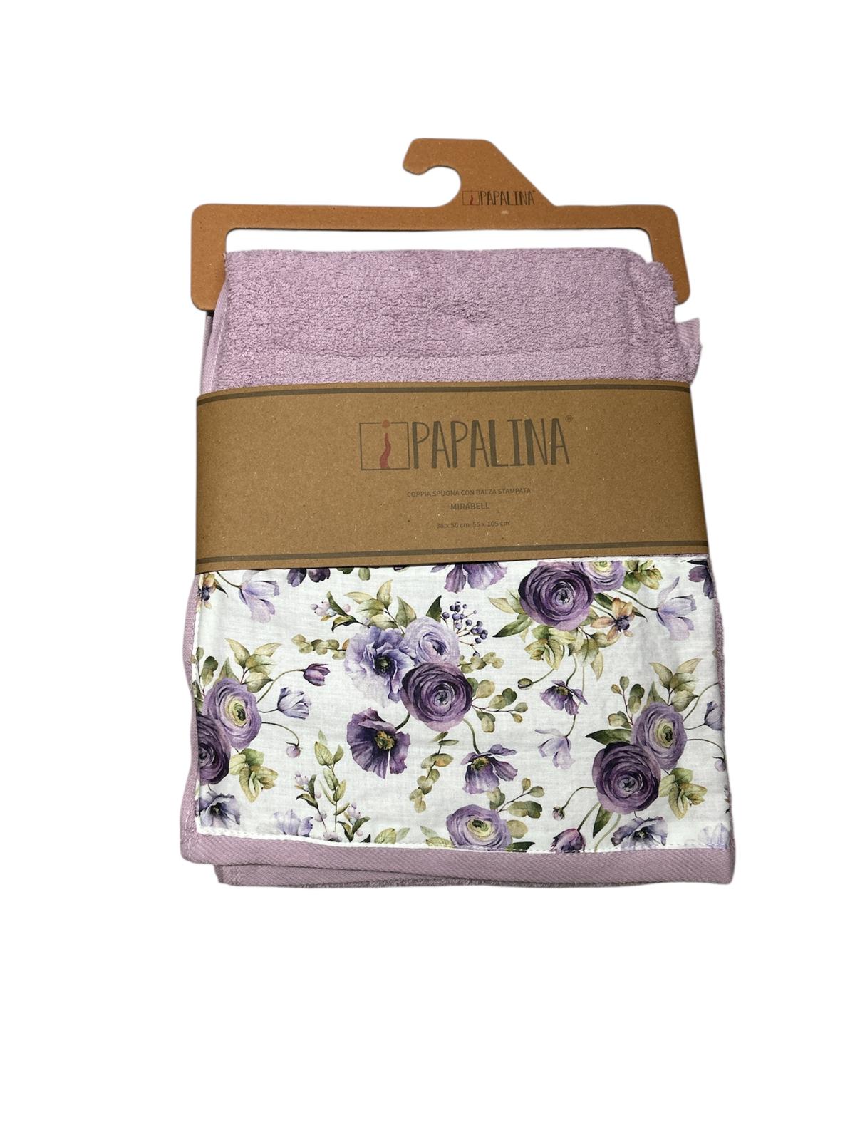 Set Asciugamani 1+1 Papalina Mirabello Spugna di Cotone