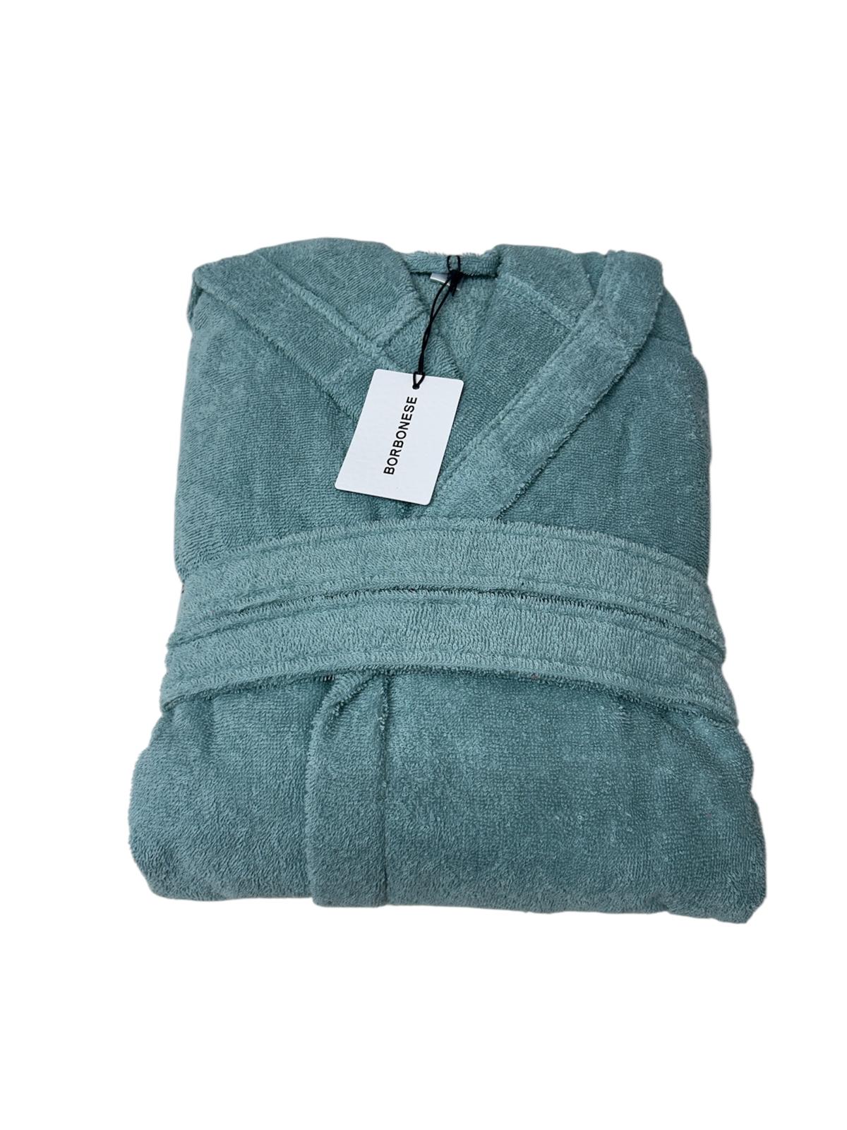 Accappatoio Lounge OP Borbonese con Cappuccio – 100% Spugna di Cotone Made in Italy