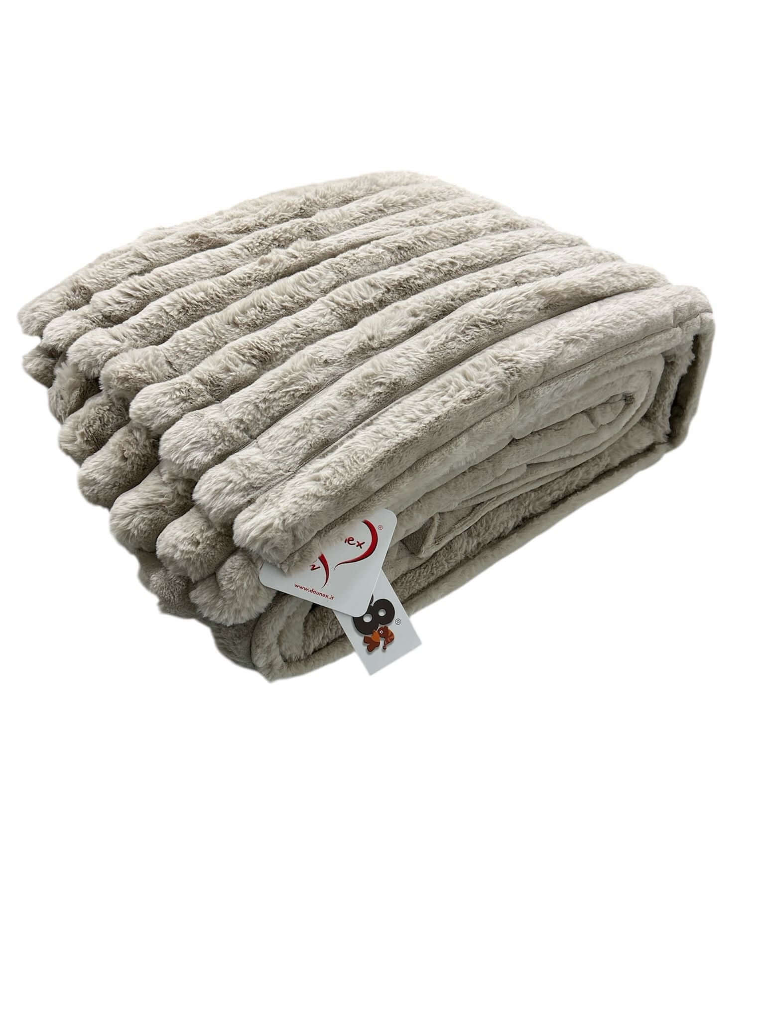 Coperta Daunex Trendy rigata in morbida microfibra di poliestere, misura 200x250 cm, perfetta per relax e arredo casa