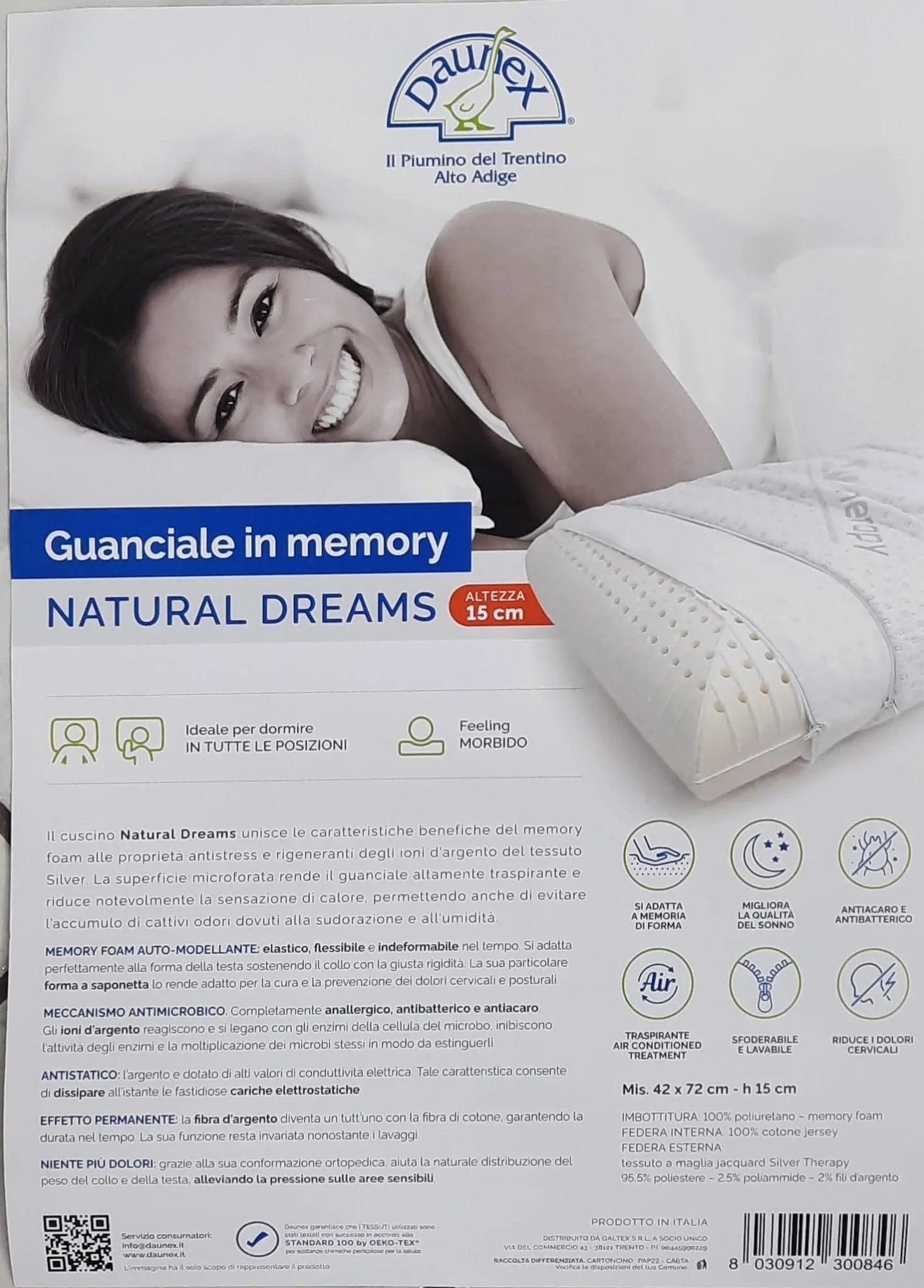 Guanciale Memory Daunex Natural Dreams - The King Luxury