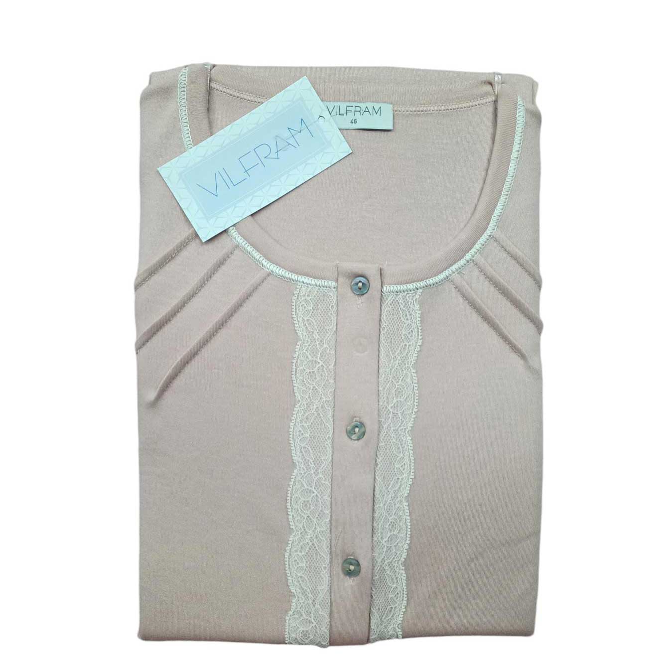 Pigiama Autunno/Inverno Donna Vilfram Interlock aperto 100% Cotone