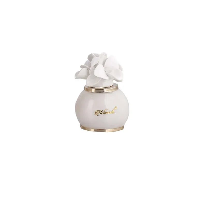 Lampada Marmo Bianco Orchidea Melaverde – Bomboniera Porcellana 10x13 cm - The King Luxury