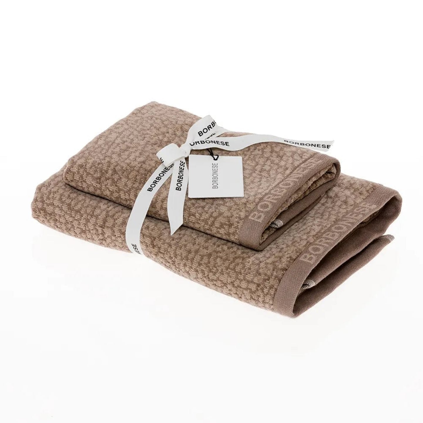 Set Asciugamani Borbonese Twist Op Spugna di Cotone