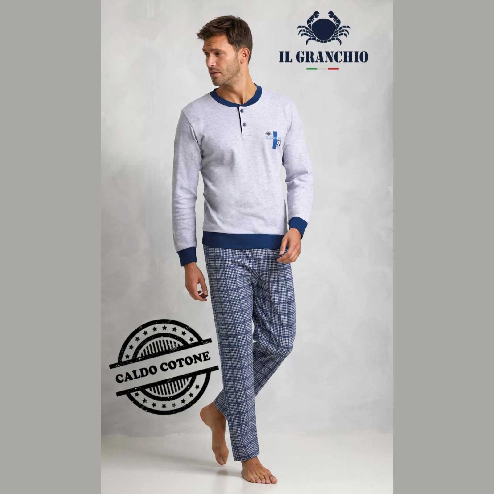 Pigiama Autunno/Inverno Uomo Il Granchio GP2070 Cotone interlock