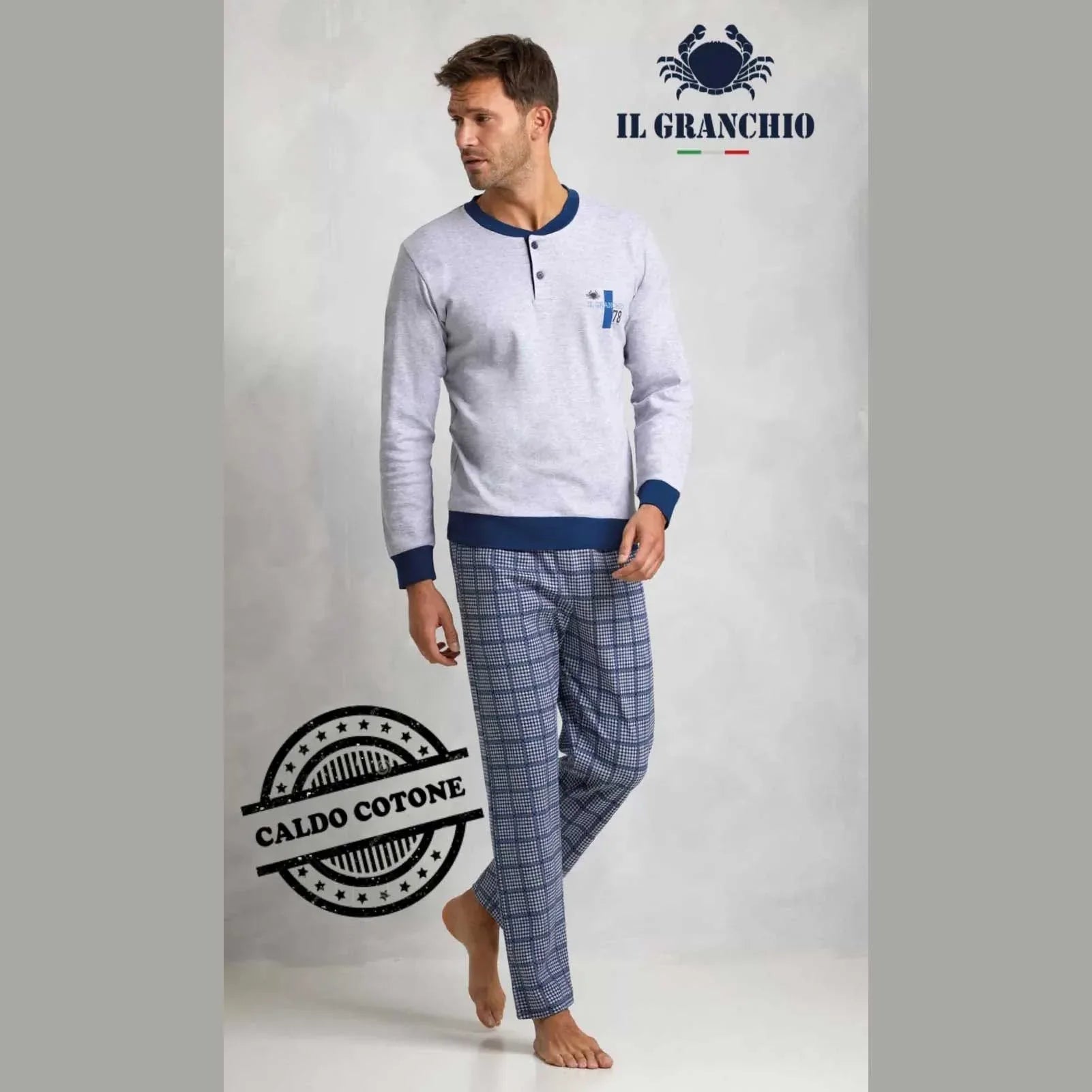 Pigiama Autunno/Inverno Uomo Il Granchio GP2070 Cotone interlock - The King Luxury