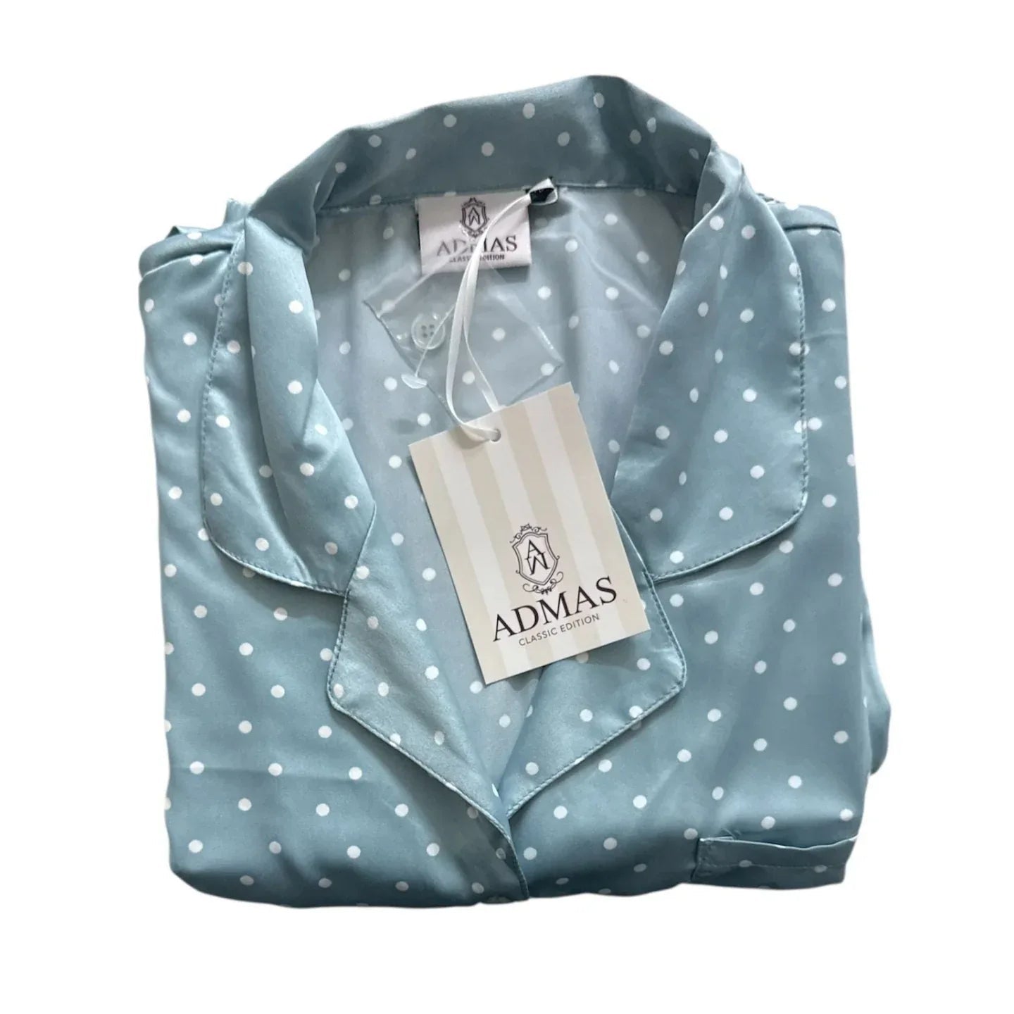 Pigiama Donna Admas Mujer Woman – Pantalone Lungo e Camicia Aperta Tipo Uomo - The King Luxury