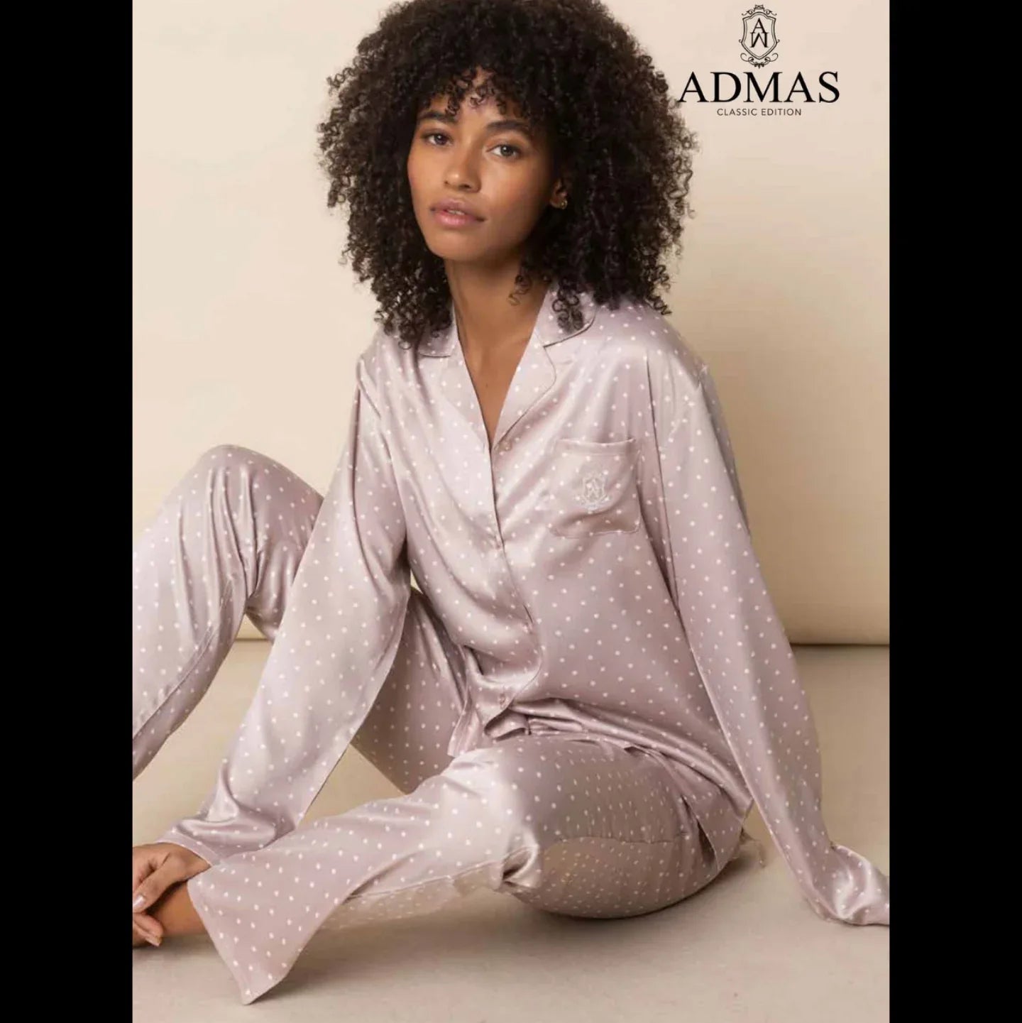 Pigiama Donna Admas Mujer Woman – Pantalone Lungo e Camicia Aperta Tipo Uomo - The King Luxury