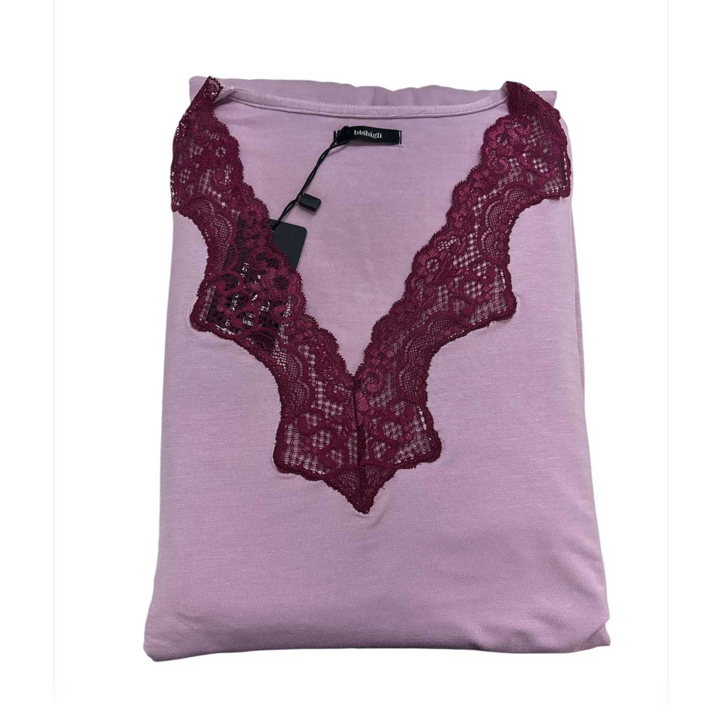 Pigiama Donna Autunno/Inverno Bisbigli BQ203626 – Scollo a V Manica e Pantalone Lungo - The King Luxury