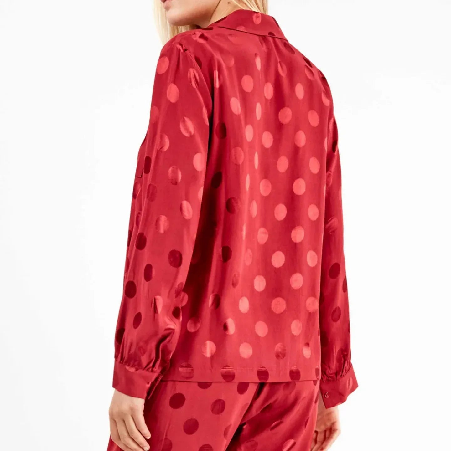 Pigiama Donna Autunno/Inverno Gisela 2/20325S – Camicia e Pantaloni a Pois in Viscosa - The King Luxury