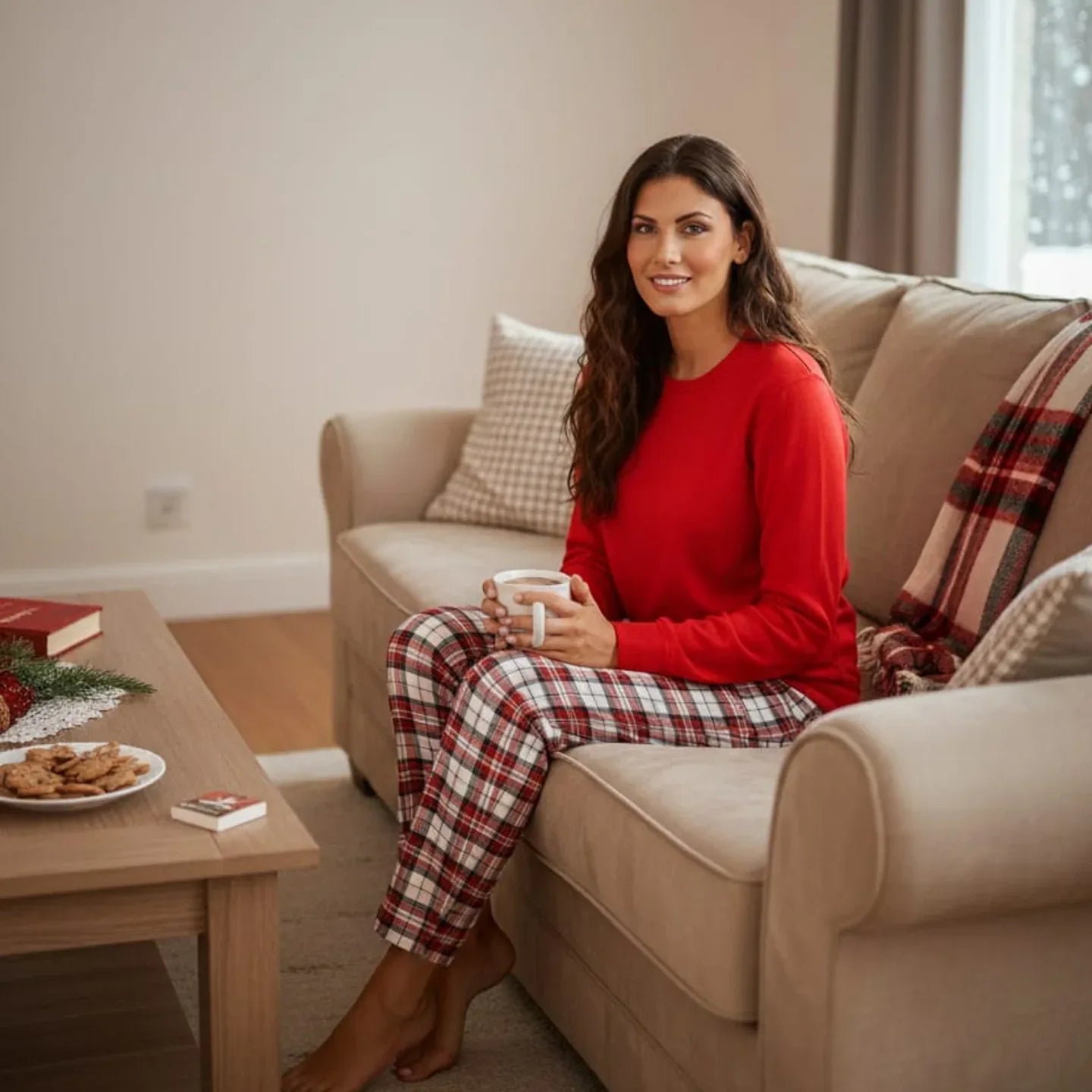 Pigiama Donna Autunno/Inverno Karelpiù KF3078PLD in Caldo Cotone Interlock - The King Luxury