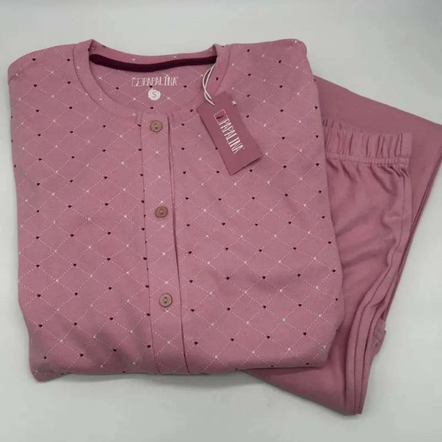 Pigiama Donna Autunno/Inverno Papalina PD1352 in Cotone Interlock – Made in Italy - The King Luxury