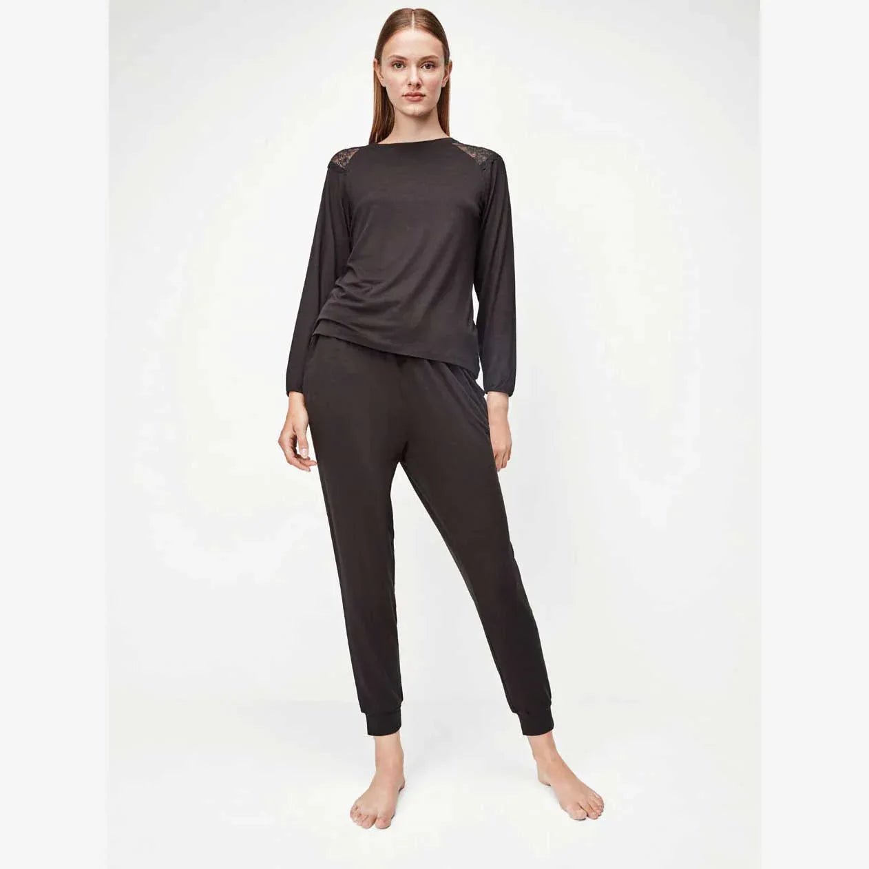 Pigiama Primavera/Estate Donna Gisela Negro S - The King Luxury