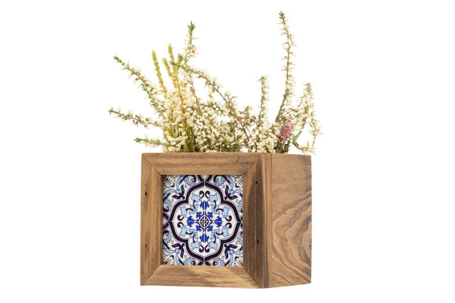 Porta piantine Harmony con maiolica Legno e ceramica - The King Luxury