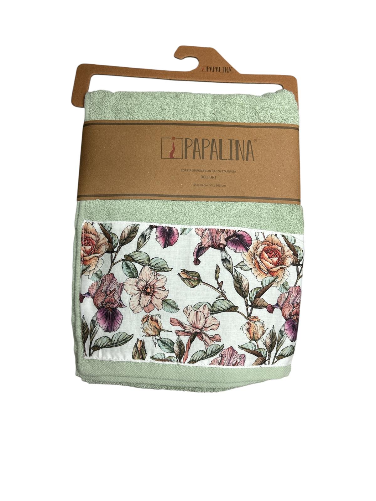 Set Asciugamani 1+1 Papalina Mirabello Spugna di Cotone