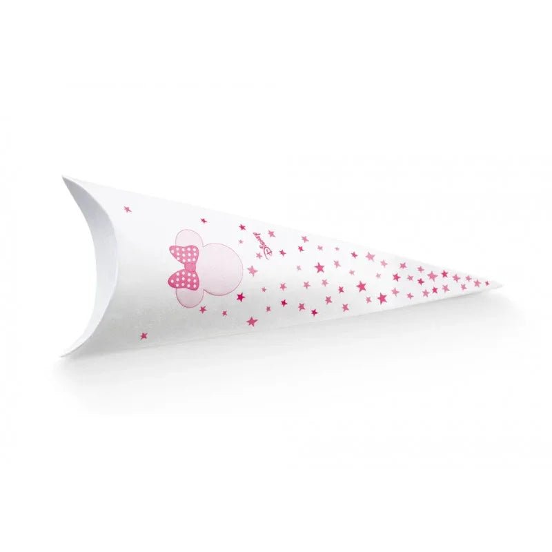 Scatolina Nascita Bimba Cono Disney Minnie Stars Rosa - The King Luxury