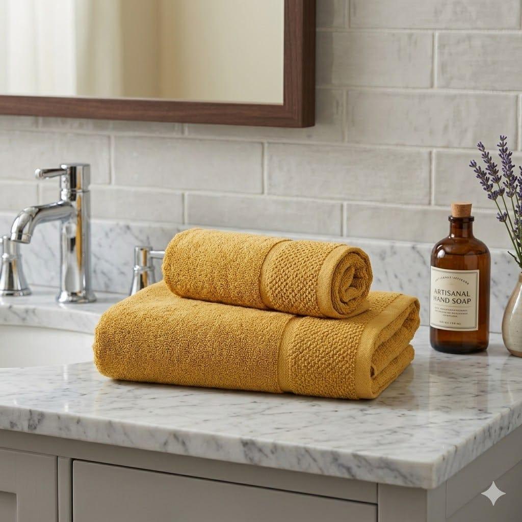 Set Asciugamani 1+1 Maestri Cotonieri Eternity Spugna di Cotone - The King Luxury