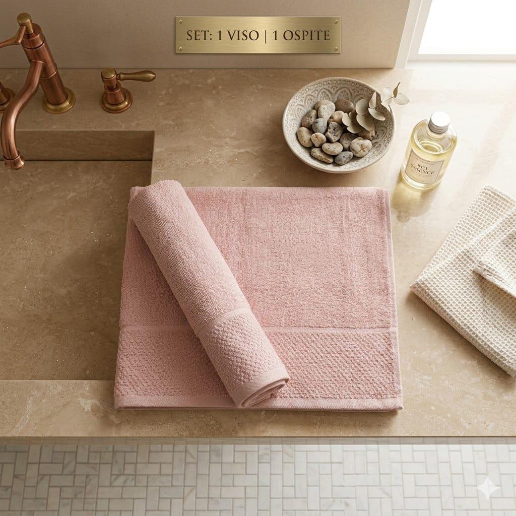 Set Asciugamani 1+1 Maestri Cotonieri Eternity Spugna di Cotone - The King Luxury