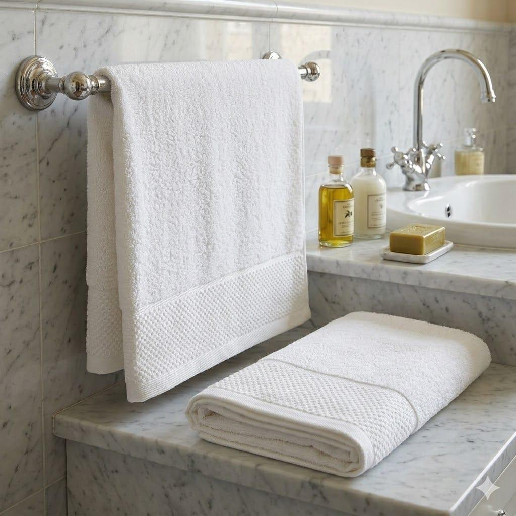 Set Asciugamani 1+1 Maestri Cotonieri Eternity Spugna di Cotone - The King Luxury