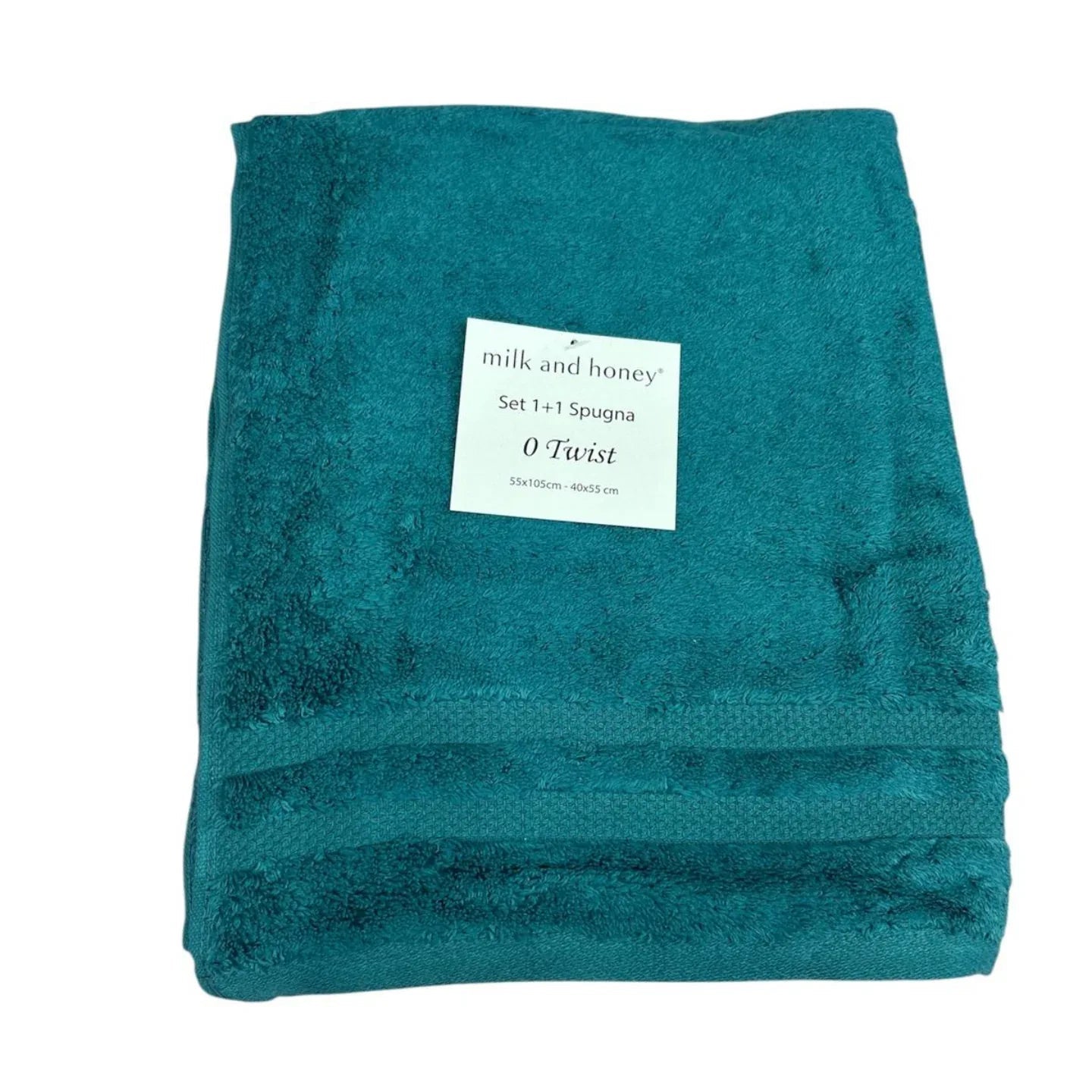 Set Asciugamani 1+1 Milk and Honey Twist in Spugna di Cotone – Made in Italy - The King Luxury