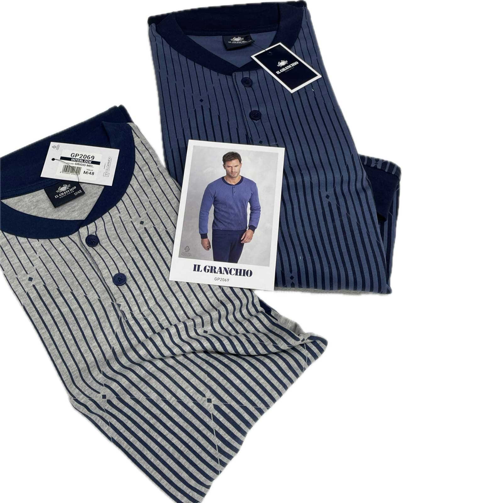 Pigiama Autunno/Inverno Uomo Il Granchio GP2069 Cotone interlock