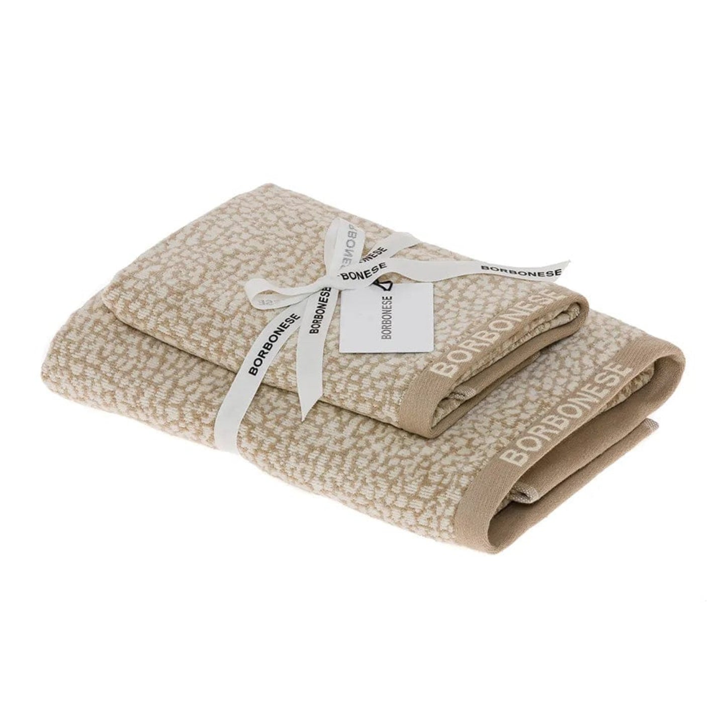 Set Asciugamani Borbonese Twist Op Spugna di Cotone