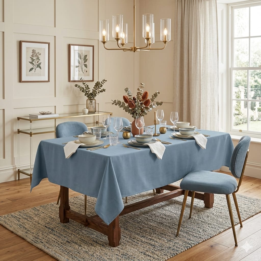 Tovaglia da Tavola Antica Tessitura Italiana Sempre Pulita X12 Poliestere - The King Luxury