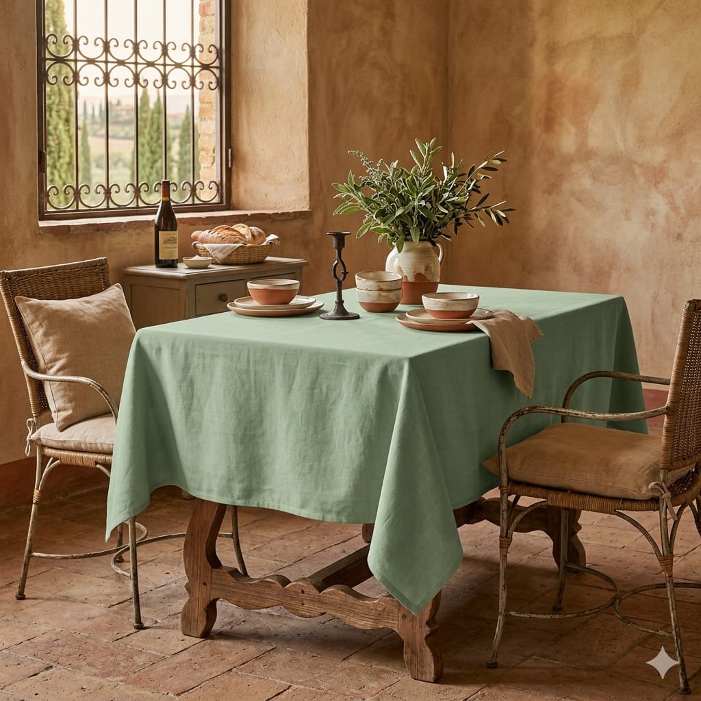 Tovaglia da Tavola Antica Tessitura Italiana Sempre Pulita X12 Poliestere - The King Luxury