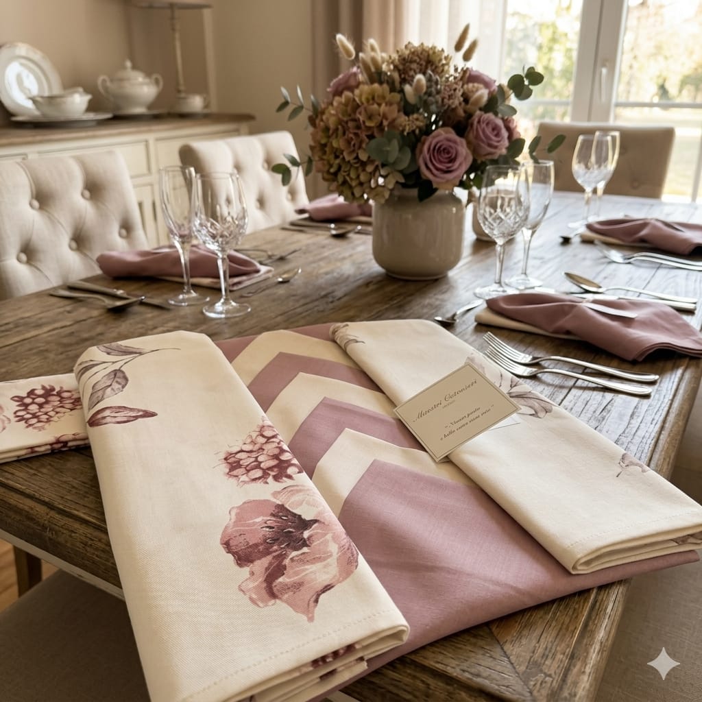 Tovaglia da Tavola Maestri Cotonieri Botanique X12 Cotone - The King Luxury