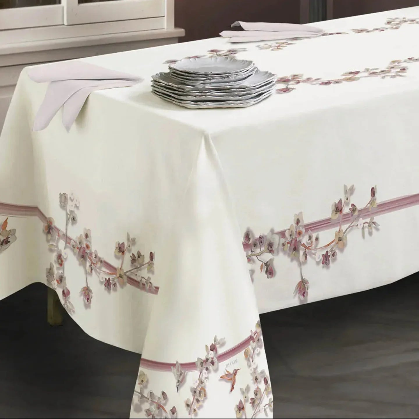 Tovaglia da Tavola x12 Tessitura Randi Almond – 150×270 cm – 100% Cotone - The King Luxury