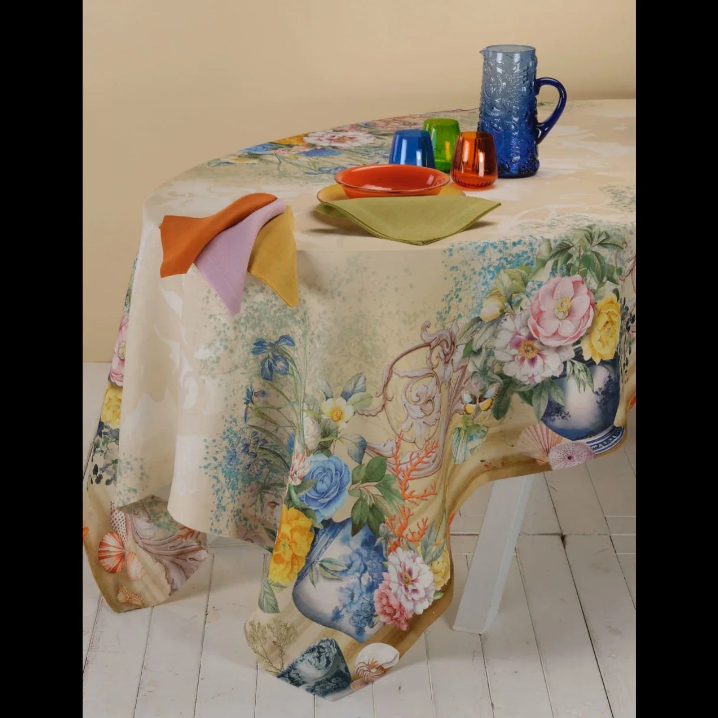 Tovaglia da Tavola x18 Opera Prima Villa D’Este 170x320 cm in Lino - The King Luxury