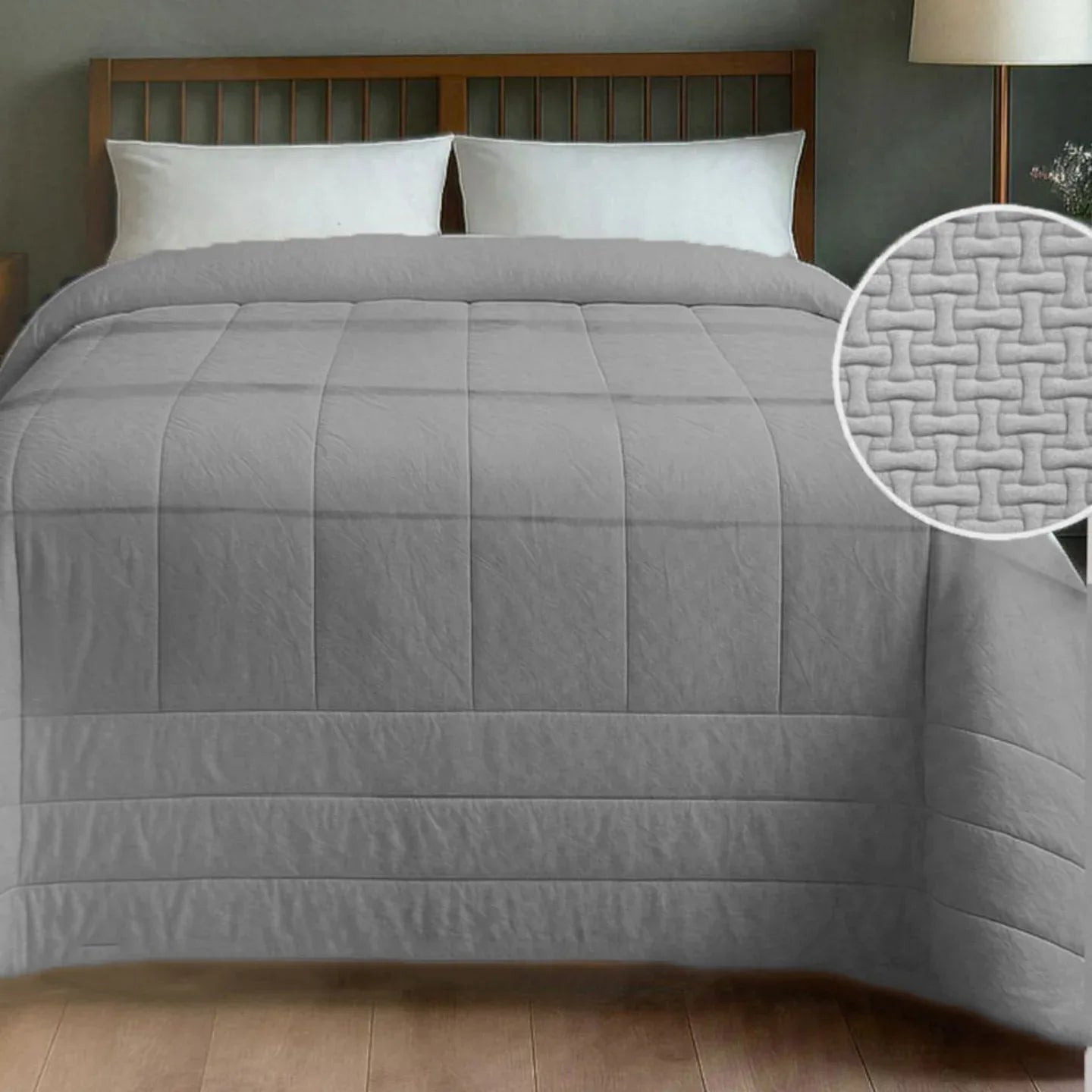 Trapunta 1 Piazza e 1/2 Velluto Jacquard Modrian – Effetto Martellato 220x260 cm - The King Luxury