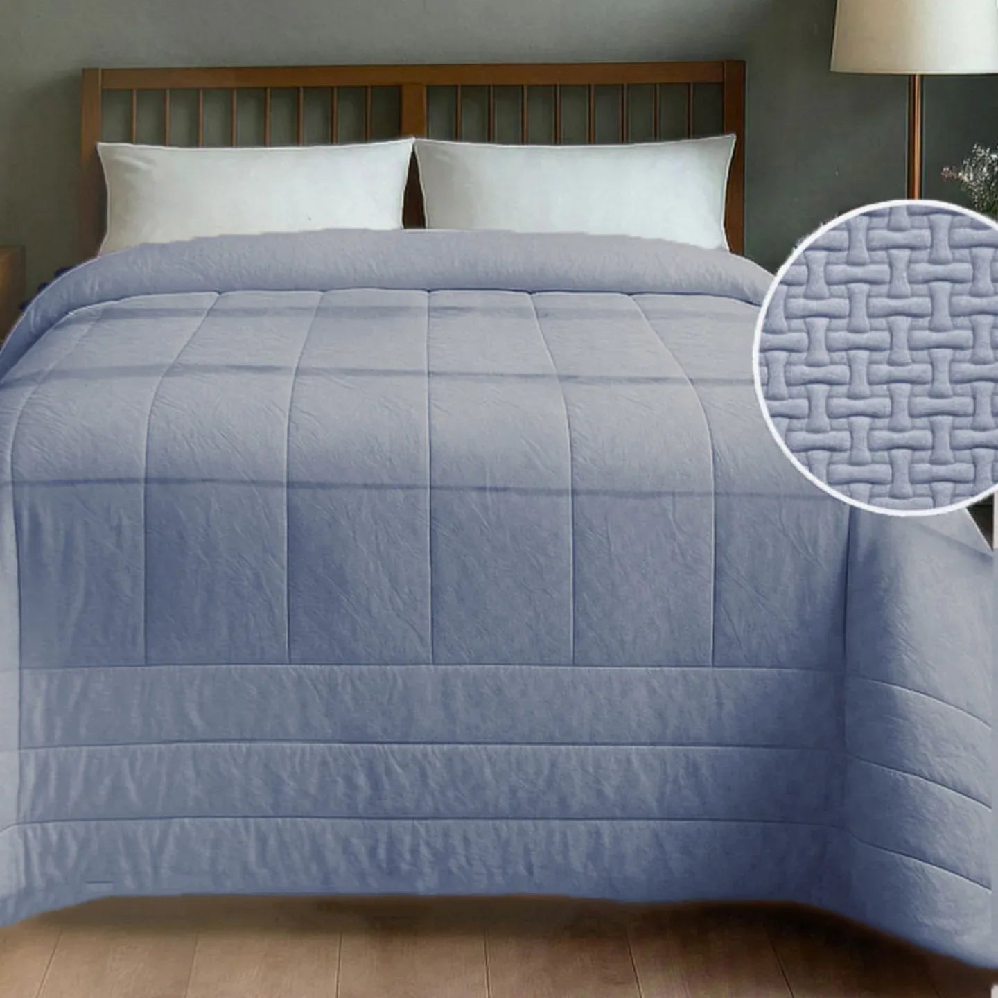 Trapunta 1 Piazza e 1/2 Velluto Jacquard Modrian – Effetto Martellato 220x260 cm - The King Luxury