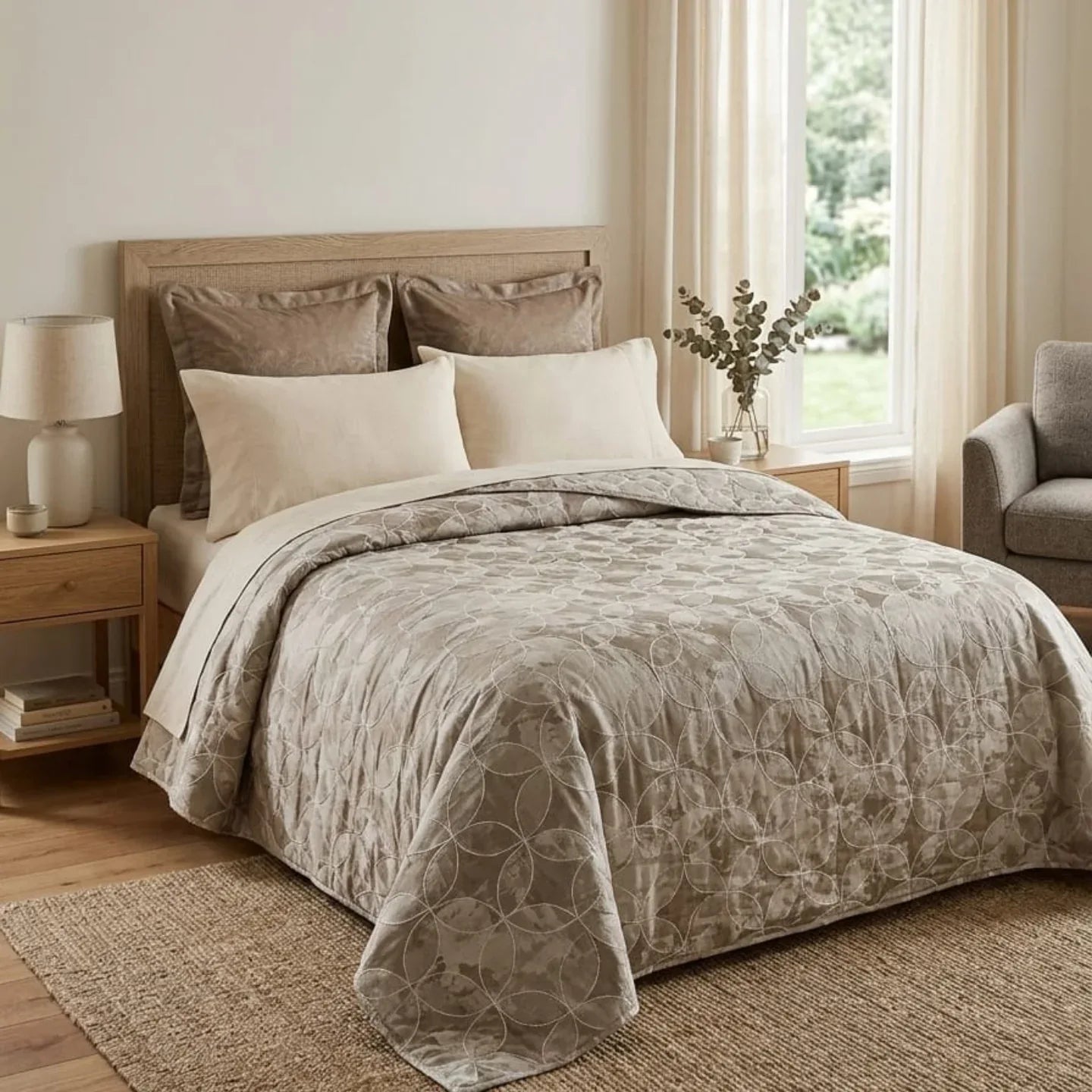 Trapuntino Casa Giulia Egeo Optica Matrimoniale Jacquard - The King Luxury