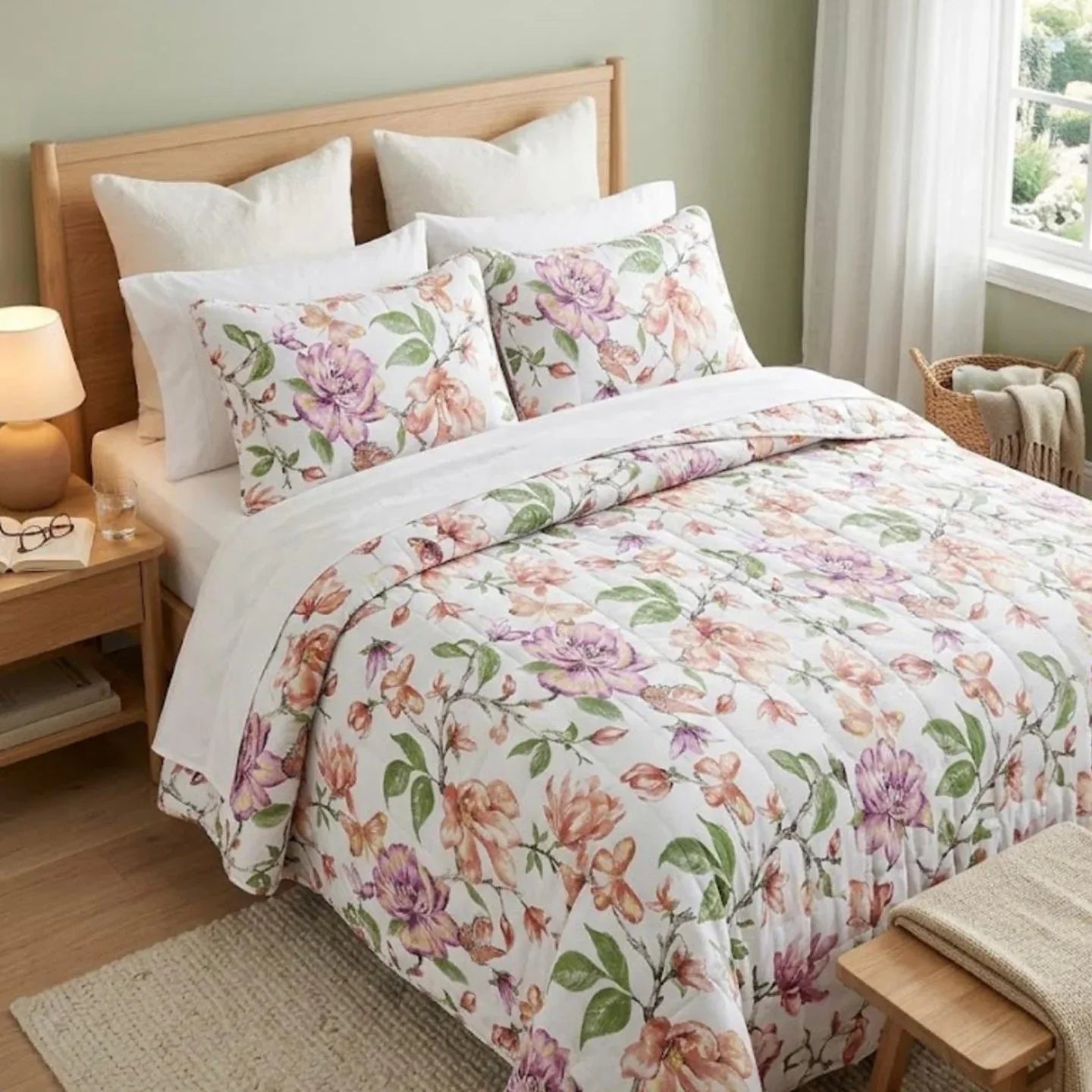 Trapuntino Casa Giulia Tolosa Holland Matrimoniale Raso Cotone - The King Luxury