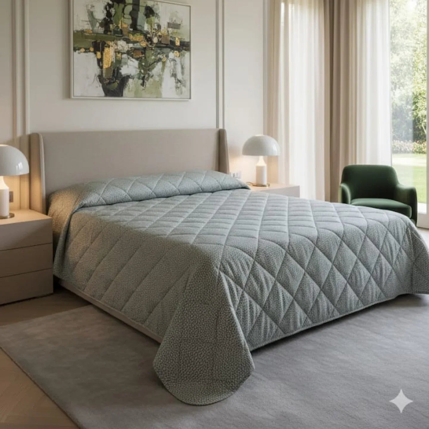 Trapuntino matrimoniale Borbonese Oplà Matrimoniale Raso di Cotone - The King Luxury