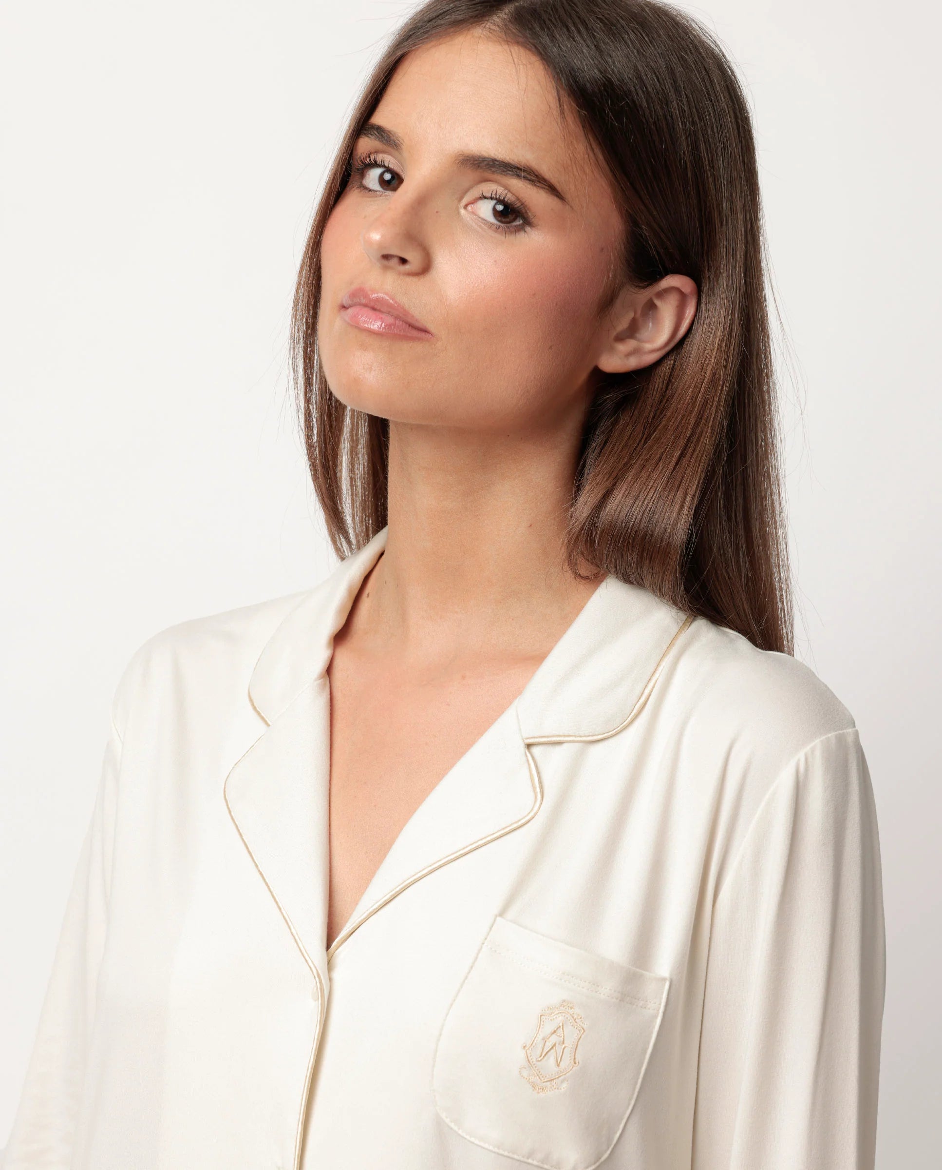 Camicia da Notte Donna Admas Classic – Invernale, Aperta, in Caldo Cotone