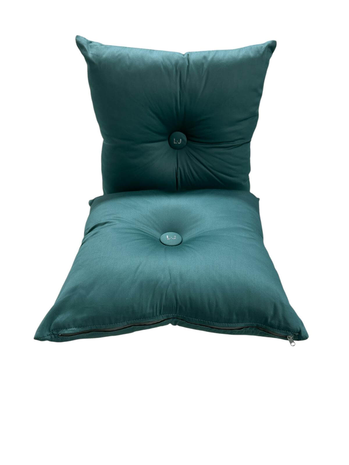 Cuscino arredo Liu Jo 40x40 cm in raso di cotone con bottone centrale decorativo, elegante e Made in Italy.